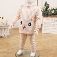 儿童保暖内衣套装秋冬女童高腰套装婴儿秋衣秋裤两件套男宝宝睡衣 莎丞