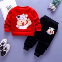 儿童拜年服男女童唐装加绒宝宝童装保暖小童汉服中国风婴儿秋冬装 莎丞