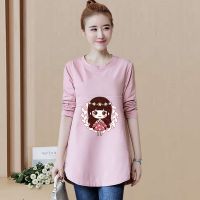 2021哺乳衣春秋外出时尚宽松中长款上衣产后可喂奶孕妇装连衣裙潮 莎丞