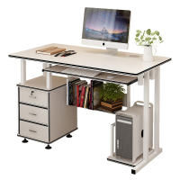 书桌钢化玻璃台式电脑桌单人多功能简约阿斯卡利(ASCARI)办公台学生简易学习桌