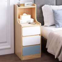 床头柜超窄小型卧室阿斯卡利现代简约床边柜木色简易迷你储物收纳小柜子