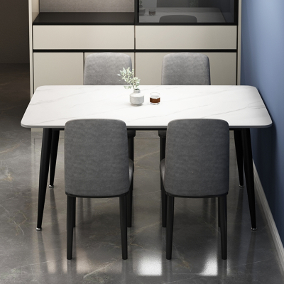 阿斯卡利岩板餐桌椅组合现代简约轻奢意式家用小户型吃饭桌子4人6人长方形