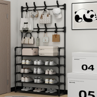 家用鞋架阿斯卡利(ASCARI)门口宿舍衣帽架简易衣帽一体鞋柜收纳出租屋多功能置物架