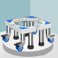 阿斯卡利(ASCARI)隐藏式洗衣机底座加高不锈钢架子置物架脚垫滚筒双门冰箱可移动隐形支架置物架