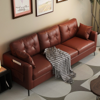 阿斯卡利(ASCARI)沙发小户型复古服装店出租房屋休息区接待办公双三人皮质沙发客厅
