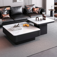 阿斯卡利茶几客厅意式岩板正方形现代小户型简约组合