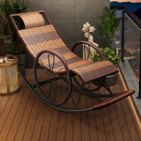阿斯卡利(ASCARI)PE藤编藤椅摇摇椅成人阳台家用休闲老人午休专用客厅懒人逍遥躺椅
