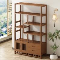 阿斯卡利(ASCARI)新中式博古架茶室置物架茶叶展示柜木隔断多宝阁客厅摆件架子