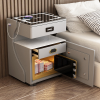 阿斯卡利(ASCARI)小户型床头柜智能无线充电带灯简约现代保险柜一体卧室家用保险箱