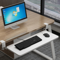 阿斯卡利(ASCARI)键盘托架免打孔抽屉置物架托免安装桌面滑轨夹桌下支架电脑鼠标收纳架