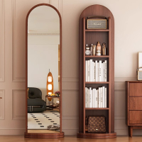 阿斯卡利(ASCARI)旋转穿衣镜全身落地镜可移动家用衣架杂志书架旋转储物一体试衣镜