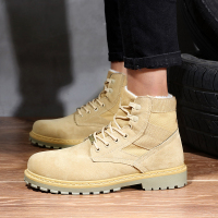 莱特曼林 战狼靴同款皮靴加绒复古马丁靴男士保暖靴潮流工装靴子品ZL1
