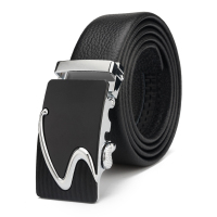 莱特曼林 新款跑车皮带男士自动扣黑底皮带中青年商务时尚韩版休闲腰带
