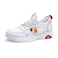 莱特曼林 新款小黄鸭板鞋小白鞋女新款韩版平底低帮系带女鞋网面透气小黄鸭