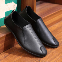 莱特曼林 新款轻便休闲PU男鞋英伦时尚男士休闲鞋懒人一脚蹬豆豆鞋