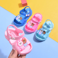 夏季新款儿童凉鞋软底可调节卡通学步防滑男女童凉拖鞋