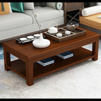 茶几阿斯卡利简约现代小户型双层创意泡茶小桌子飘窗木客厅原木家用茶桌