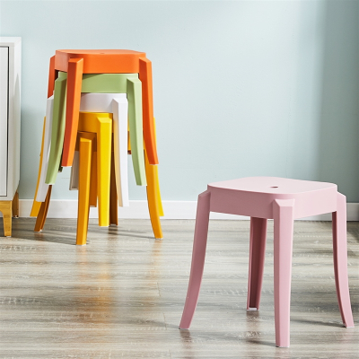塑料凳子阿斯卡利加厚成人家用餐桌高凳简约时尚创意小板凳北欧方圆凳椅子