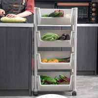 厨房蔬菜置物架阿斯卡利收纳筐落地式多层塑料家用大全用品菜架菜篮子架子