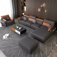 古达沙发免洗科技布艺沙发简约现代客厅大小户型组合拆洗新款乳胶北欧家具