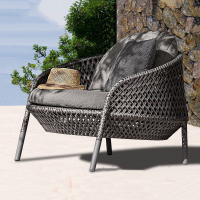 古达定制北欧户外家具藤编沙发休闲阳台藤椅单双人庭院花园茶几组合