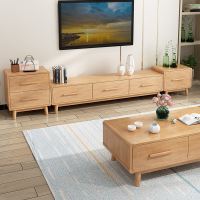 阿斯卡利北欧电视柜茶几组合现代简约客厅家用小户型影视柜木地柜套装- 电视柜不带边柜(1.5m)