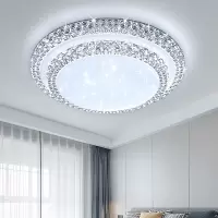 古达客厅简约现代大气大灯仿水晶圆形卧室吸顶灯具