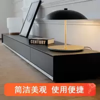 古达极简电视柜茶几组合简约现代小户型网红客厅黑色落地柜整装