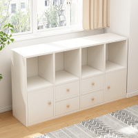 古达书柜储物柜一体靠墙置物柜客厅墙边隔断柜床边矮柜幼儿园飘窗柜子