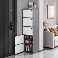 鞋柜家用窄鞋架门口立式高大容量储物柜收纳柜子楼道小户型落地柜