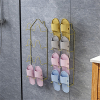 浴室拖鞋架免打孔壁挂式卫生间厕所墙壁门后沥水叠放鞋子架置物架