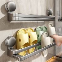 吸盘伸缩拖鞋架浴室免打孔鞋子收纳厕所拖鞋挂架卫生间沥水架置物架