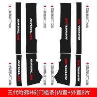 专用于2021款第三代哈弗H6改装门槛保护条脚踏板迎宾踏板防踩防刮条max pro plus车贴