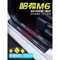 2021新款哈弗M6plus专用汽车门槛条迎宾踏板改装饰门边防踩贴垫碳纤纹