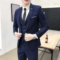 骄克雄狮(JANKELEONE)男士西服套装三件套男西装商务休闲外套 婚礼新郎伴郎礼服装