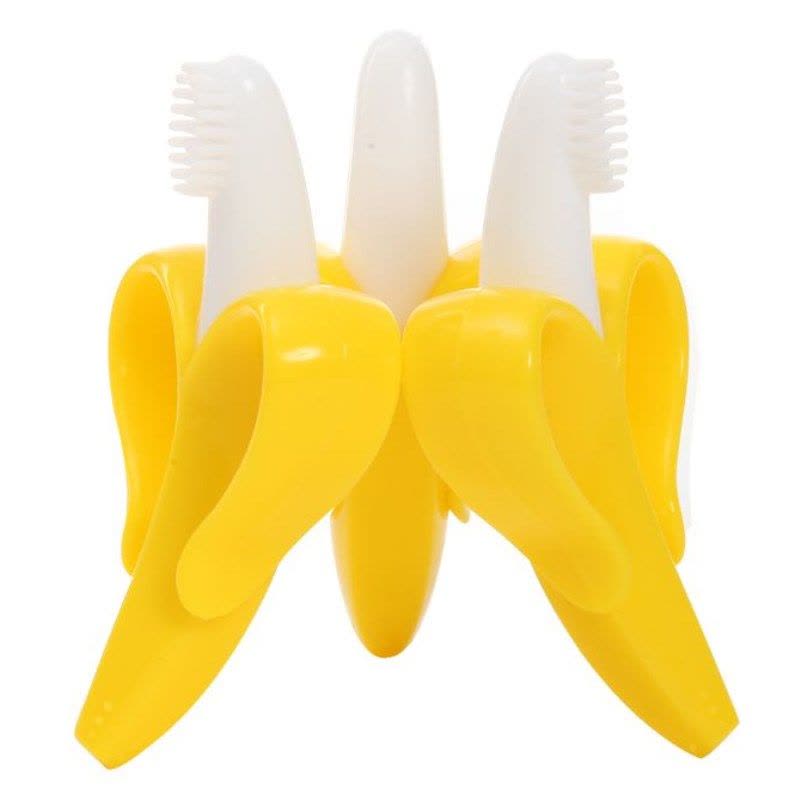 稚趣香蕉型宝宝咬牙棒 香蕉牙胶牙刷 宝宝硅胶磨牙棒 婴儿健齿玩具图片