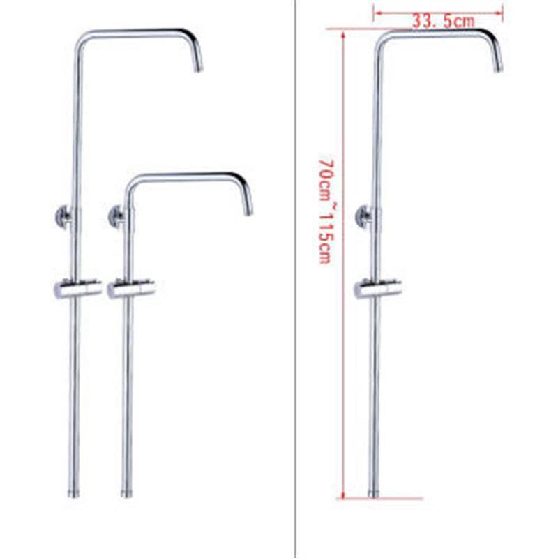 升降杆花洒调节洗澡卫生间支架套件水龙头组合冷热水大喷花冷热可调圆形喷头配件热水图片
