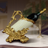 欧式红酒架摆件家居饰品时尚客厅酒柜装饰摆设创意葡萄酒架工艺品都市诱惑