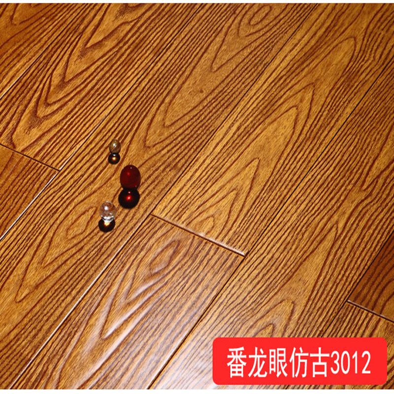 地板原木18mm番龙眼仿古浮雕环保耐磨檀木色1㎡都市诱惑图片