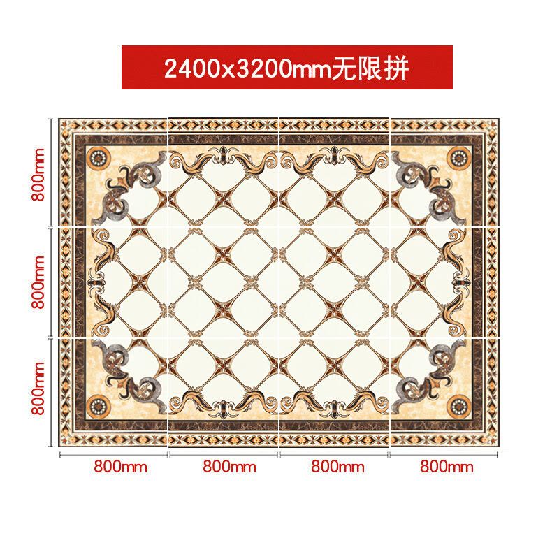 拼接拼花客厅瓷砖中式装修建材别墅浴室高防水耐高温卫生间手都市诱惑图片