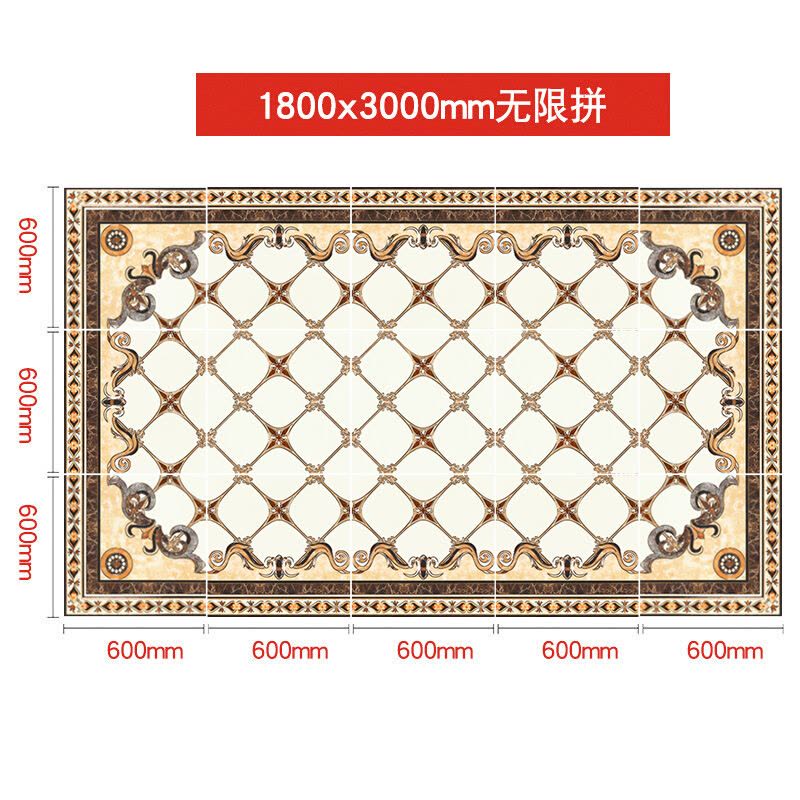 拼接拼花客厅瓷砖中式装修建材别墅浴室高防水耐高温卫生间手都市诱惑图片