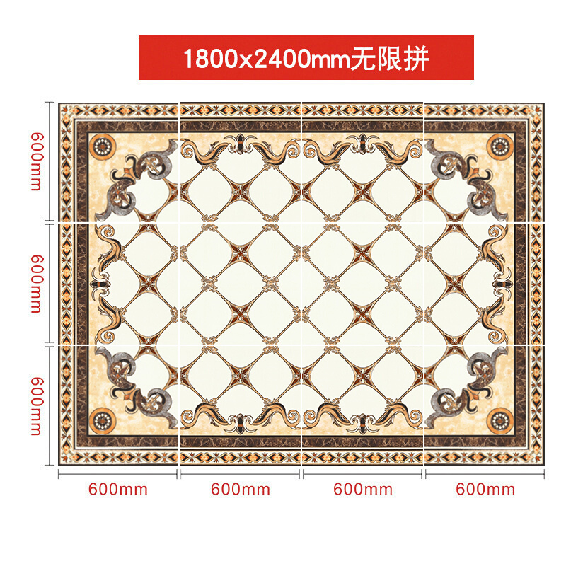 拼接拼花客厅瓷砖中式装修建材别墅浴室高防水耐高温卫生间手都市诱惑