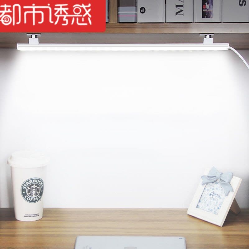 大学生寝室LED灯宿舍USB灯管阅读学习书桌台灯充电30cm一档开关[白光]按钮开关都市诱惑图片