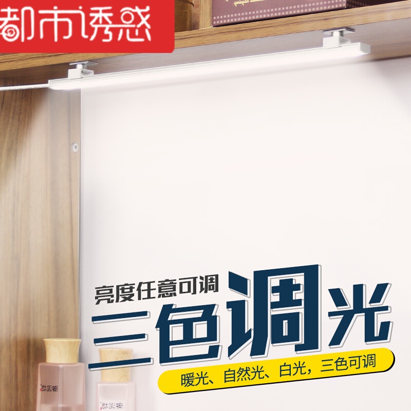 大学生寝室LED灯宿舍USB灯管阅读学习书桌台灯充电30cm一档开关[白光]按钮开关都市诱惑