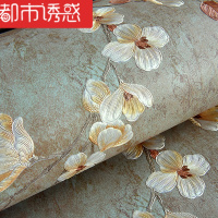 壁纸美式复古乡村酒店创意咖啡馆写意简约洗手间墙布贴墙理发店咖复古青铜SY11137仅墙纸都市诱惑