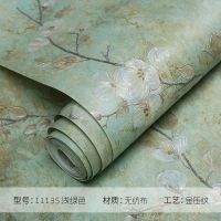 美式复古乡村无纺布墙纸3D立体精压ab版客厅田园卧室电视背景壁纸浅绿色11135(主款)仅墙纸都市诱惑