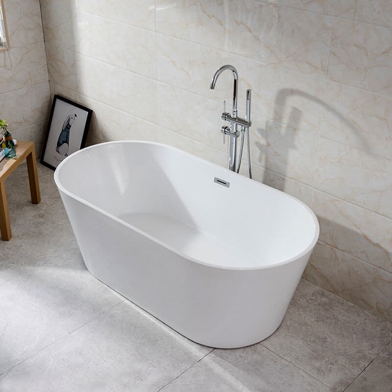 洗手成人浴缸通用型水池热水简易排水舒适混合水阀卫生间靠都市诱惑图片