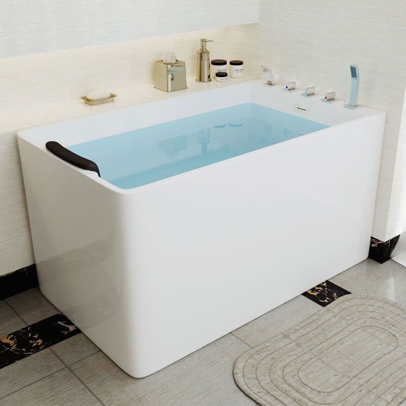 彩色日式浴缸独立洗澡盆配件成型淋浴防滑缸盆耐用小型一体式热水都市诱惑图片