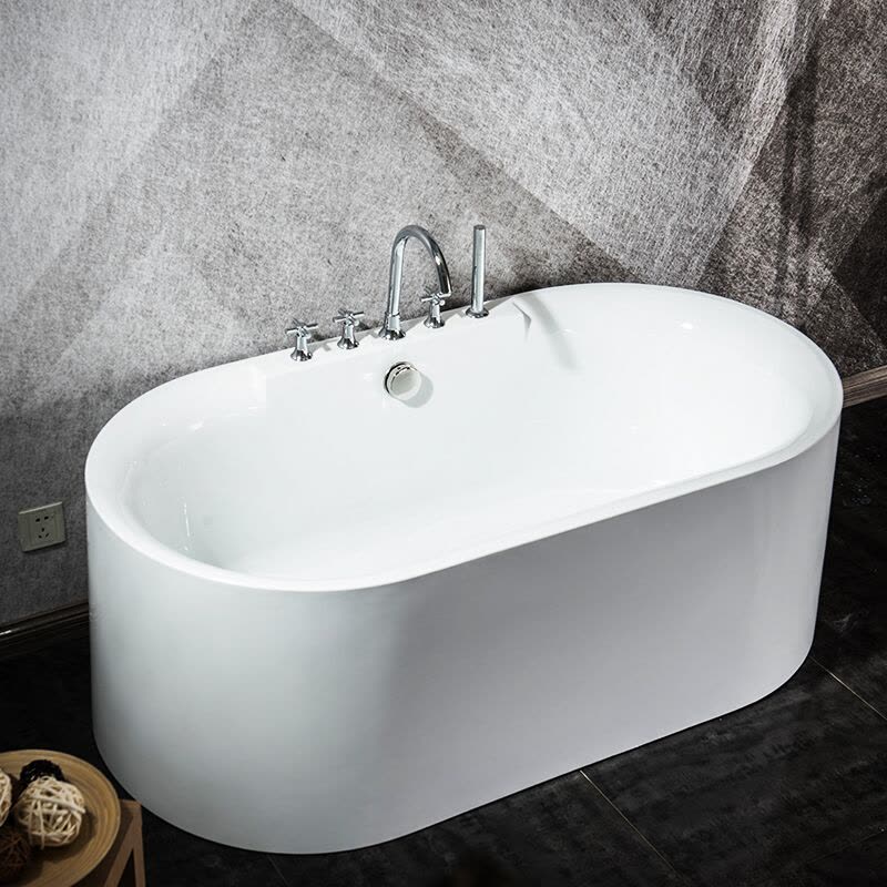 小户型欧式浴缸1.5米一体式防臭水浴浴缸用水排水浴池泡泡浴淋都市诱惑图片