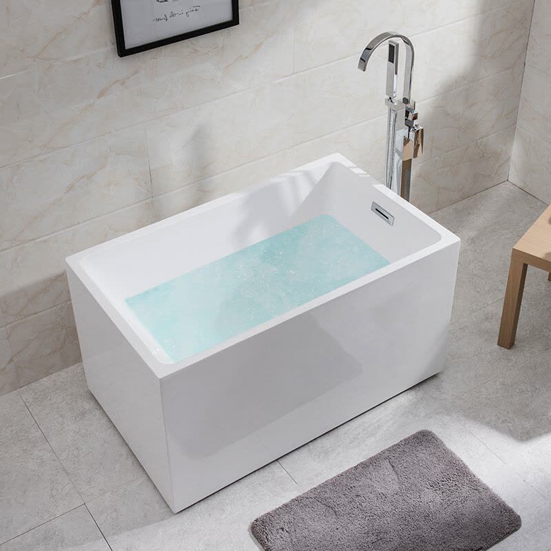 浴缸独立式无缝浴缸家用卫生间欧式大浴缸浴盆浴池亚克力都市诱惑图片